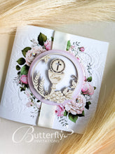 Load image into Gallery viewer, First Communion Invitation #25 with child's name engraved