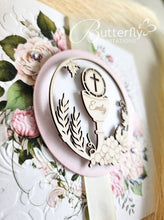 Load image into Gallery viewer, First Communion Invitation #25 with child's name engraved