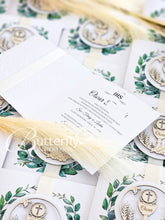 Load image into Gallery viewer, First Communion Invitation #22 with child's name engraved