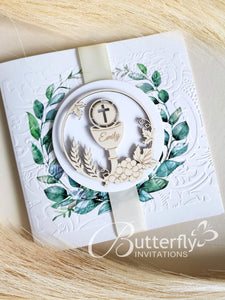 First Communion Invitation #22 with child's name engraved