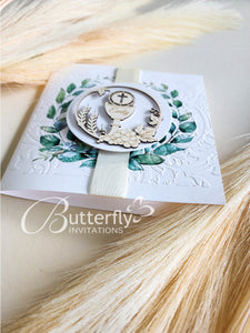First Communion Invitation #22 with child's name engraved