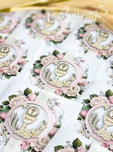 Load image into Gallery viewer, First Communion Invitation #25 with child's name engraved
