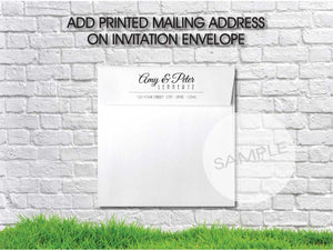 Printed return address on envelope
